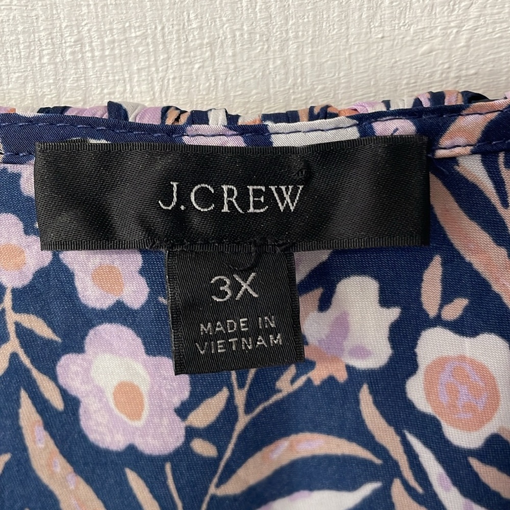 J. Crew V-neck mini dress in floral fields women’s size 3X - Picture 5 of 16